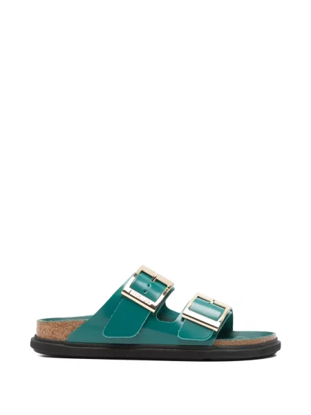Sandale Birkenstock cu cataramă cu bretele verde