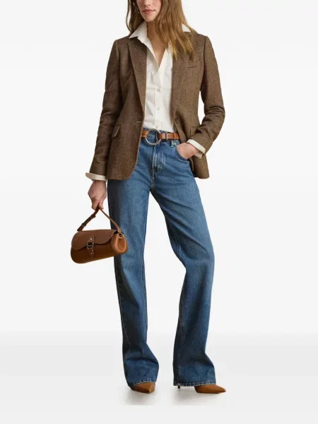 Sacou Lauren Ralph Lauren cu model herringbone maro