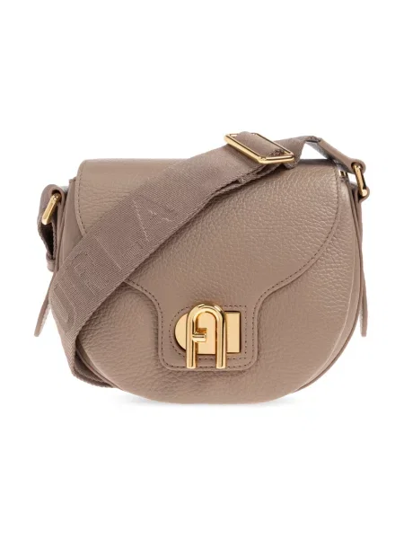 Torebka crossbody Furla skórzana beżowa