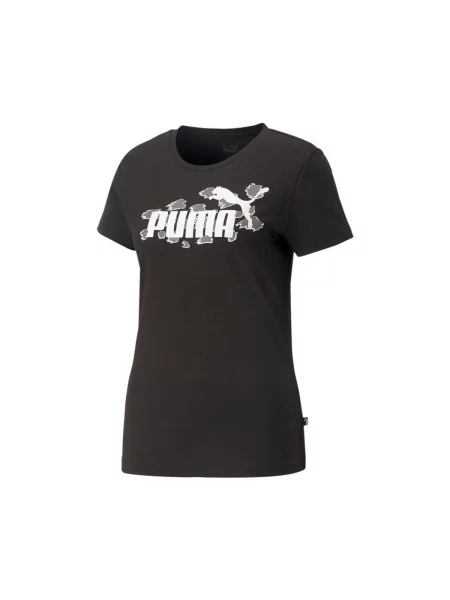 Majica Puma s životinjskim uzorkom crna