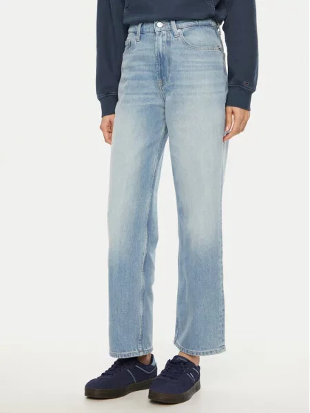 Tommy Jeans Traperice Layla Straight Fit plava