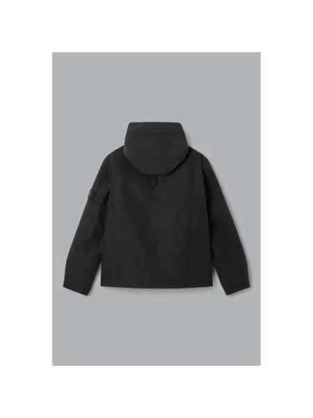 Krótka parka Stone Island z kamieniami czarna