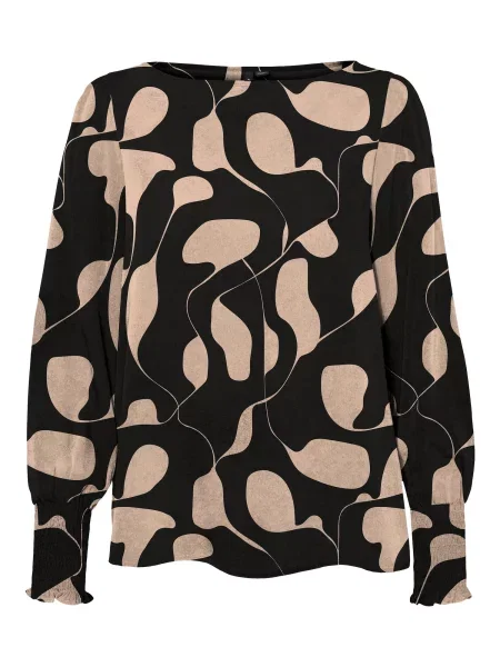 VERO MODA Halenka LYDIA písková černá