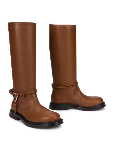 Kozaki Bottega Veneta brązowe