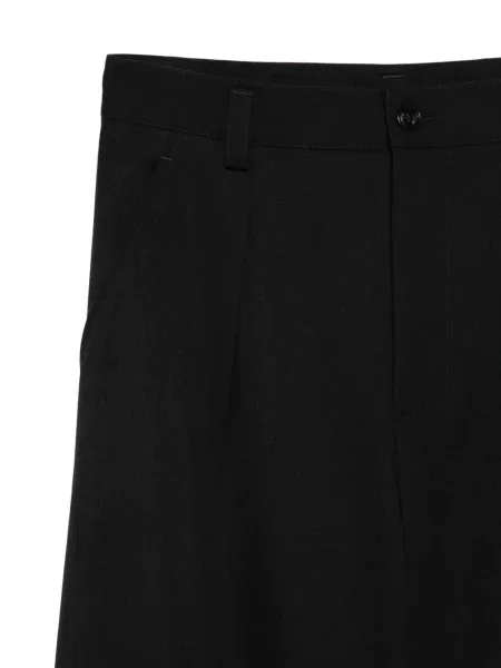 Vilnonės apkirptas kelnės Ann Demeulemeester juoda