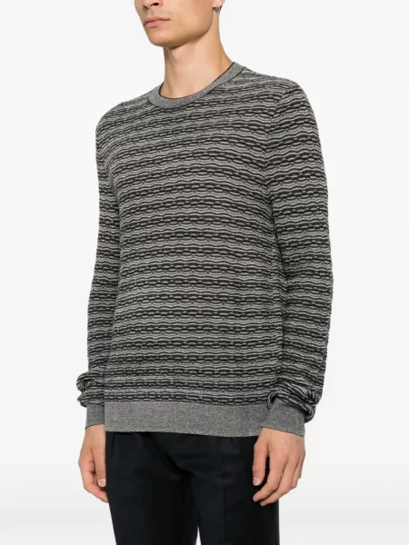 Ριγέ πουλόβερ Emporio Armani μπλε