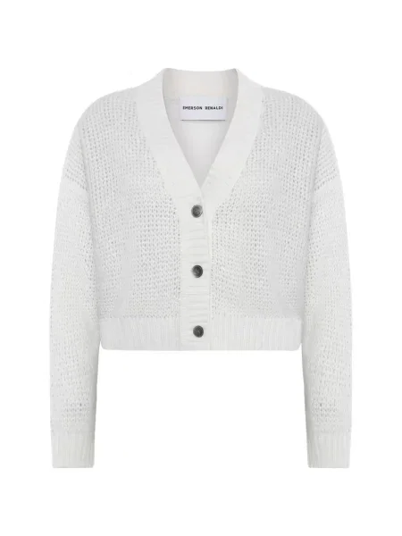 Cardigan Emiliano Rinaldi tricotate alb
