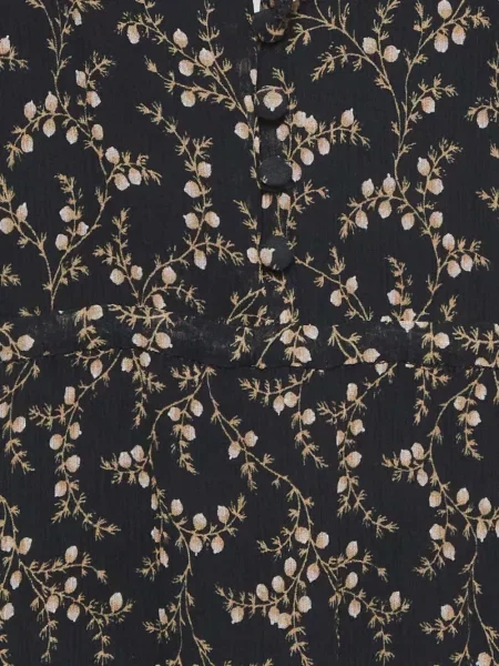 Lung rochie mini Simkhai cu model floral cu imagine negru