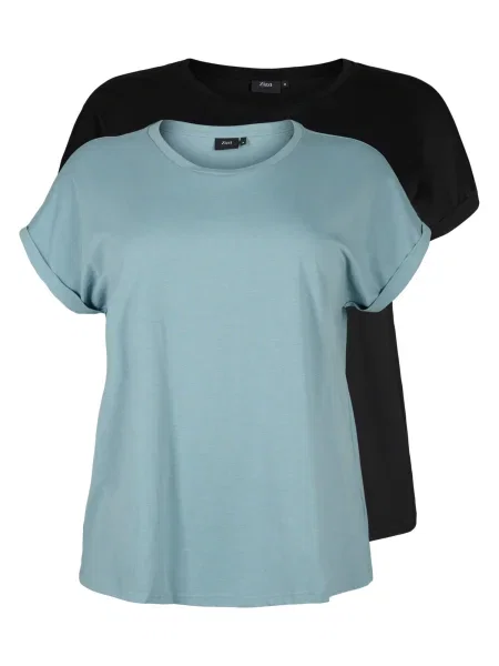 Zizzi Tricou MKATJA turcoaz negru