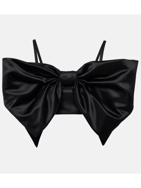 Sutien Nina Ricci cu funde din satin negru
