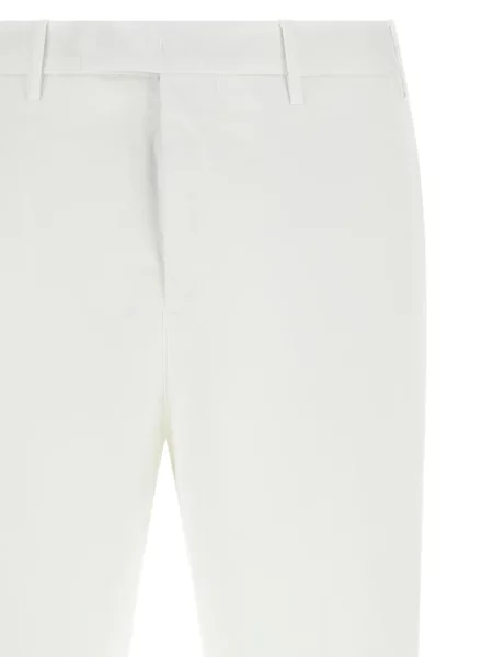 Pantaloni Pt Torino plisate stretch alb