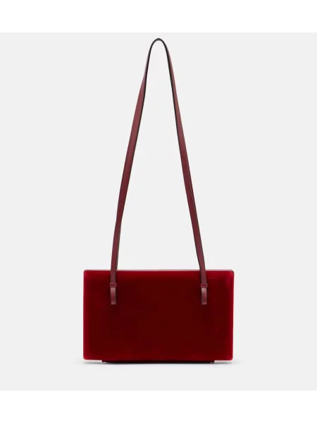 Geantă Toteme de catifea roșu