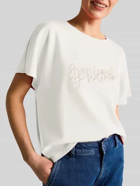 T-shirt o kroju comfort fit Tom Tailor biała