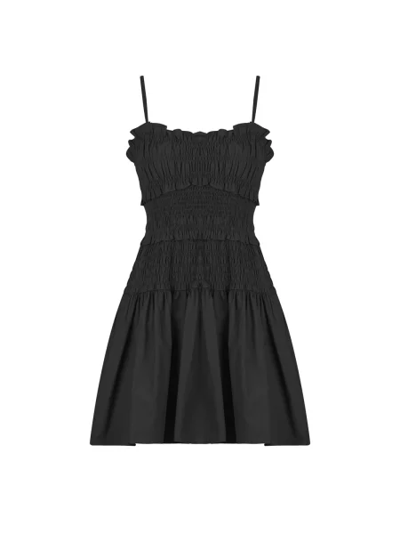 Mini obleka Michael Michael Kors poplin črna