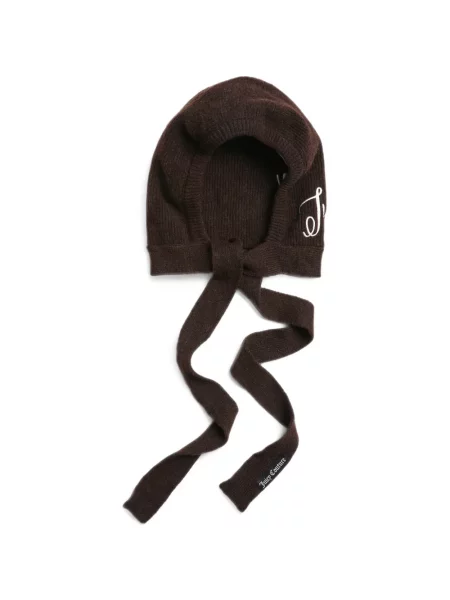 Căciulă Juicy Couture cu broderie cu legături maro