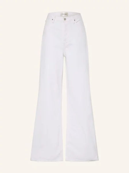 Frame Jeansy Straight The Loose weiss białe