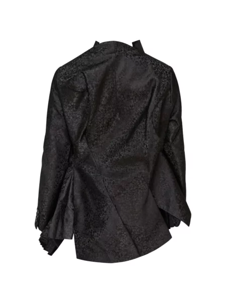 Geacă Comme Des Garçons cu model floral din jacard negru