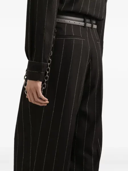Pantaloni Dolce & Gabbana cu dungi plisate negru