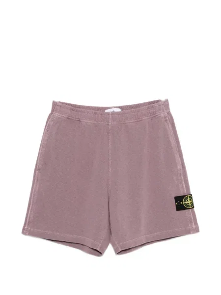 Pantaloni scurți Stone Island cu strasuri roz