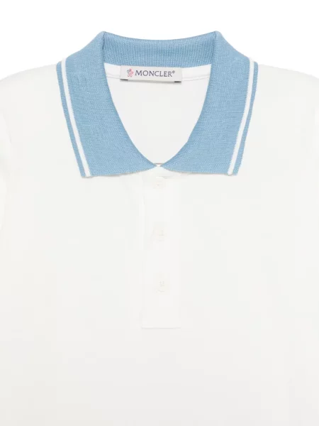 Koszulka polo dziecięca Moncler Enfant biała