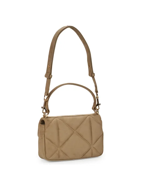Semišová kabelka Love Moschino béžová