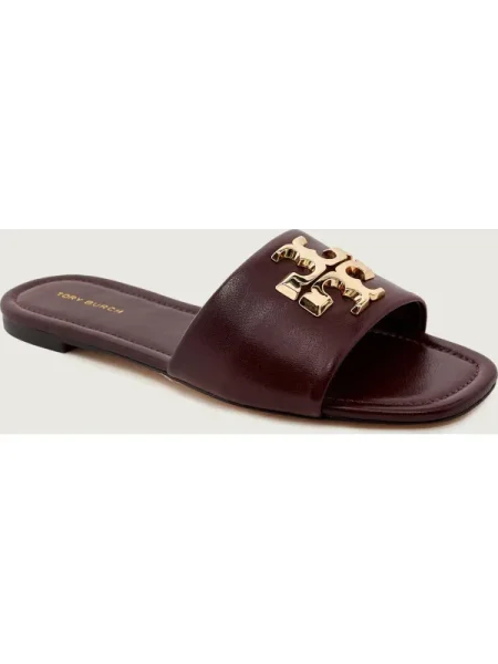 TORY BURCH De piele șlapi ELEANOR bordo