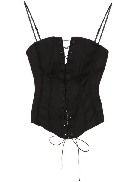 Top Misbhv din dantelă negru