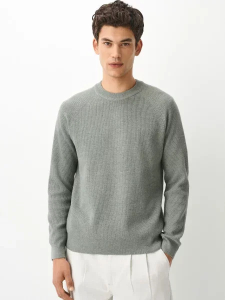 Next Pulover Essential deschis verde