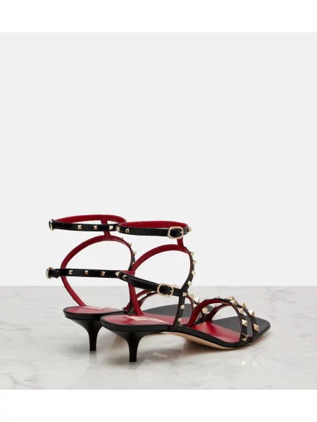 Sandale Valentino Garavani din piele slingback negru