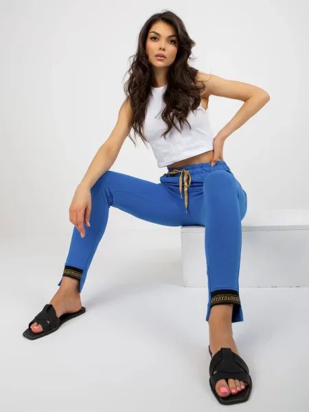 Sportske hlače Fashionhunters plava