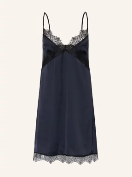 Simone Pérèle Negližé Satin Secrets Ze Saténu tmavě modrá
