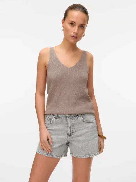 Майка Vero Moda мокко віскоза/бавовна