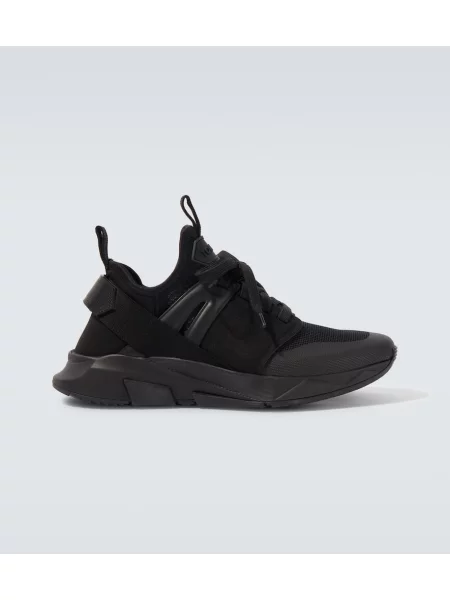 Sneakerși Tom Ford din piele negru