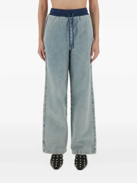 Spodnie Moschino Jeans niebieskie