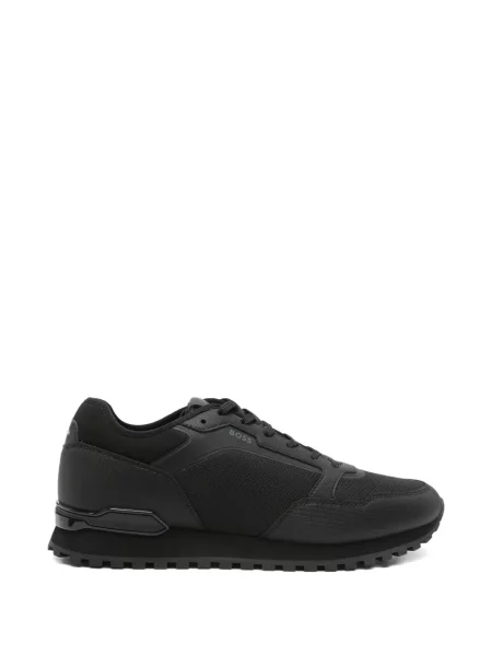 Sneakerși Boss cu șireturi din dantelă negru