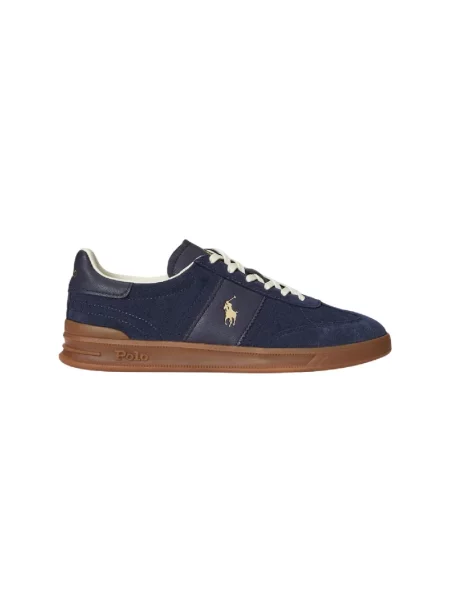 Sneakersy Polo Ralph Lauren skórzane niebieskie