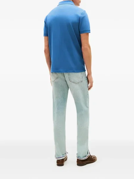 Polo Tommy Hilfiger cu autograf albastru