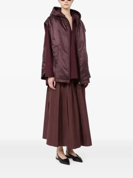 Vestă Max Mara cu glugă violet