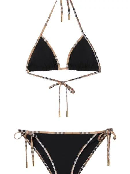 Bikini Burberry în carouri negru