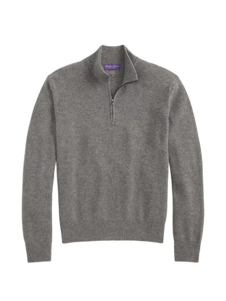 Pulover Ralph Lauren Purple Label din cașmir gri
