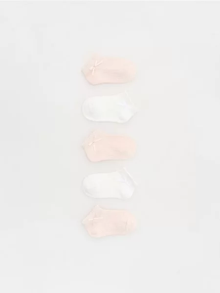 Reserved Шкарпетки з бантиком набір з 5 кремовий 