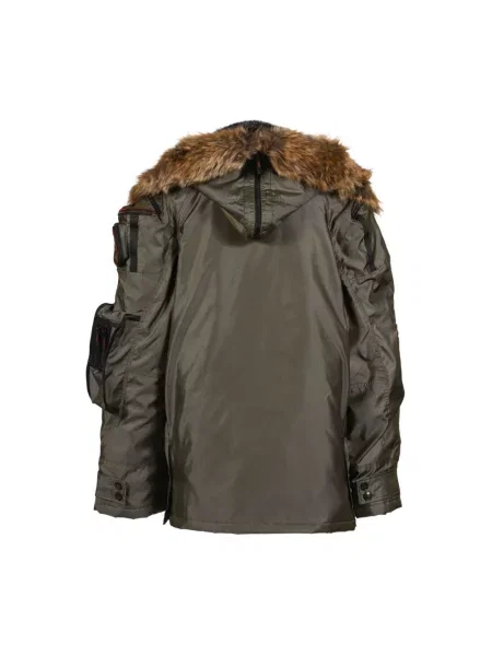 Lniana parka Martine Rose zielona