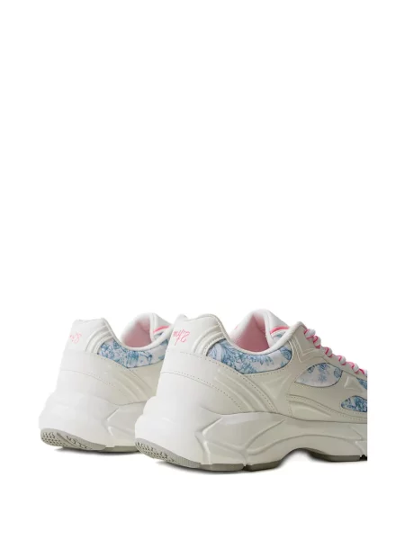 Sneakerși Twinset cu șireturi din dantelă alb