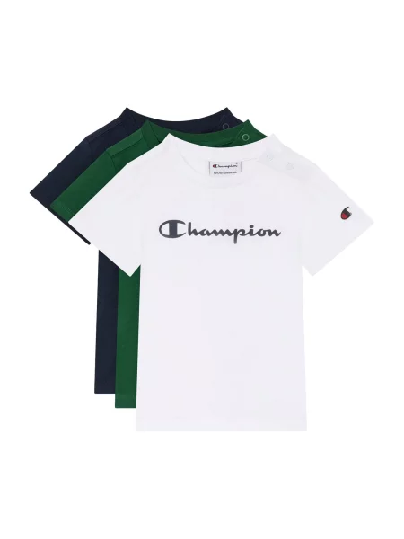 Champion Tricou bleumarin / verde închis alb