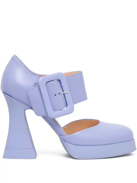 Pantofi cu toc Agl cu platformă cu cataramă violet