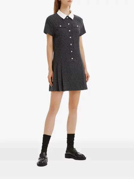Rochie mini B+ab din tweed albastru