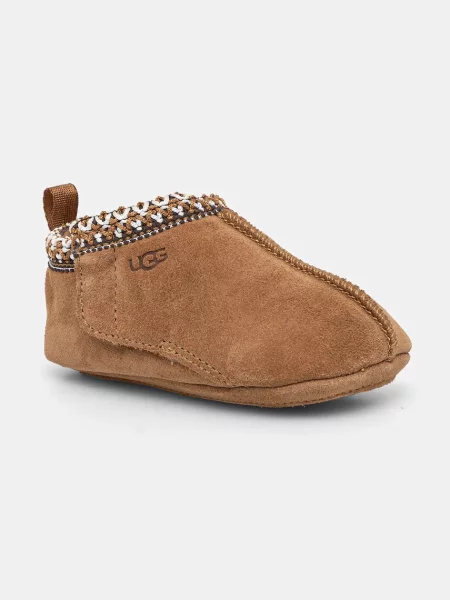 UGG pantofi din piele intoarsa pentru bebe BABY TASMAN bej