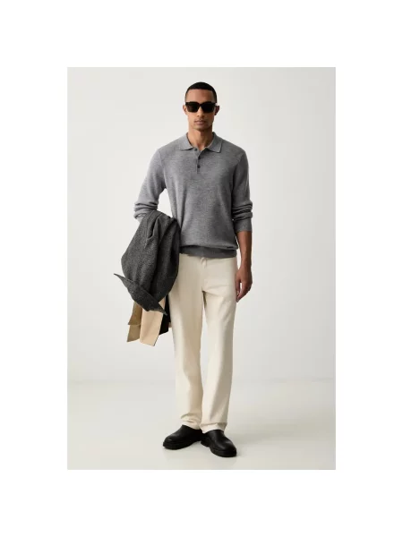 Trussardi sweter wełniany szary