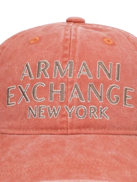 Șapcă Armani Exchange cu broderie portocaliu