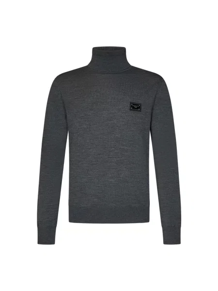 Sweter z golfem Dolce And Gabbana szary